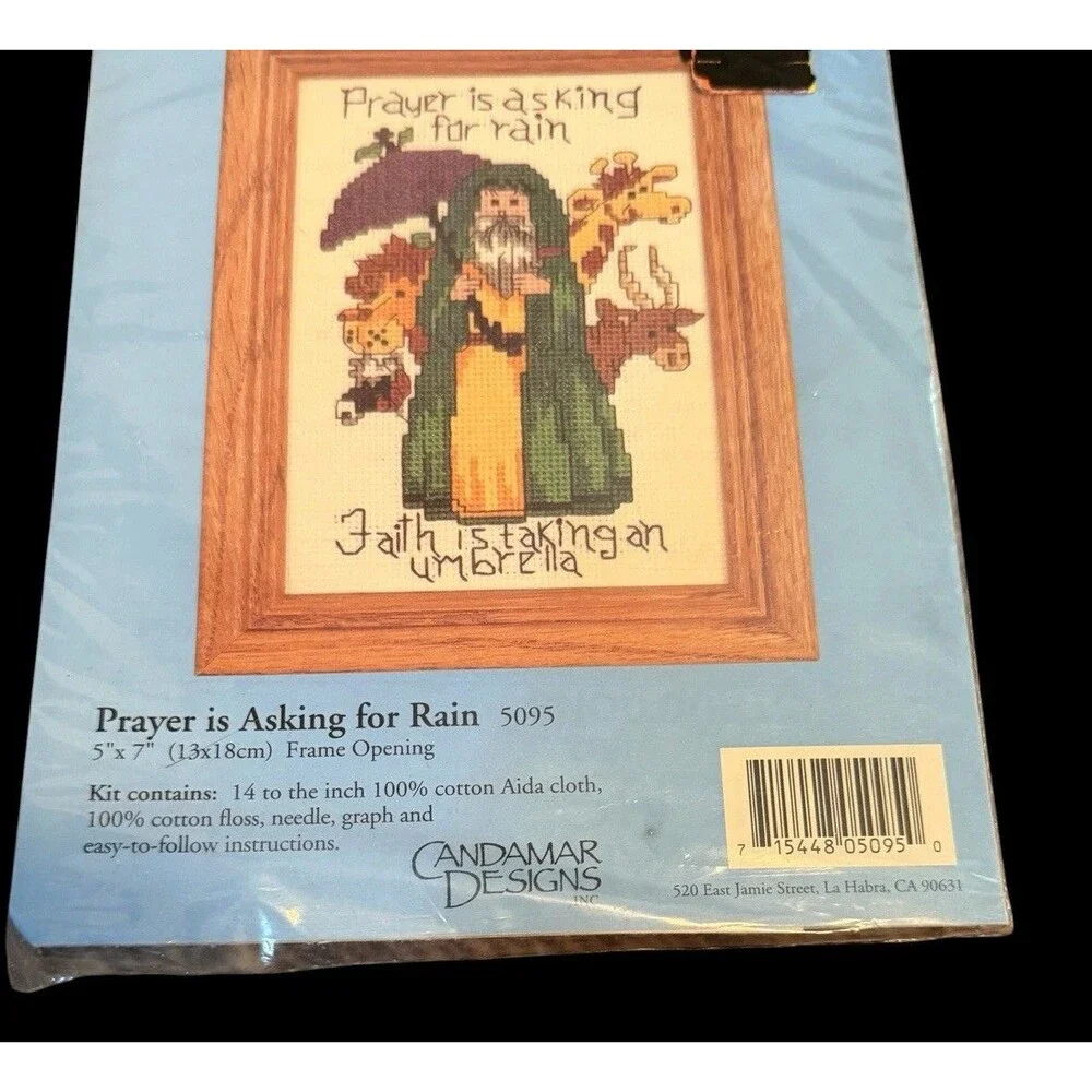 Candamar Designs PRAYER IS ASKING FOR RAIN Cross Stitch #5095 Noah & Animals